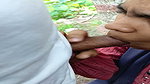 innocent village girl blowing her boyfriend dick in jungle