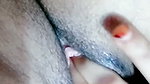 Beautiful slim girl fingering pussy in bathroom