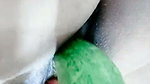 Hot and beautiful girl fucking with cucumber