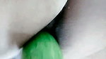 Hot and beautiful girl fucking with cucumber