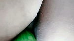 Hot and beautiful girl fucking with cucumber