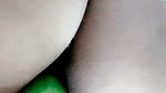 Hot and beautiful girl fucking with cucumber