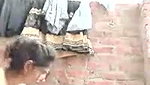 Beautiful hot bhabhi taking bath outdoor  showing