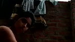 Beautiful hot bhabhi taking bath outdoor  showing