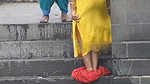 Hot bhabhi wearing panty outdoor