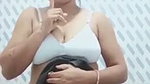 Sexy aunty showing her boob