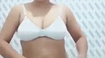 Sexy aunty showing her boob