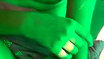 Sexy girl nipple press  finger