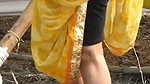 Aunty showing her ass  pissing