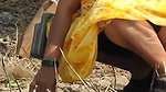 Aunty showing her ass  pissing
