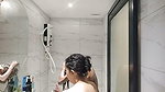 Beautiful bhabhi taking shower with lover