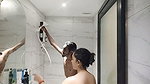 Beautiful bhabhi taking shower with lover