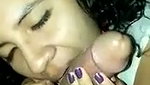 Beautiful girl sucking bf dick nicely