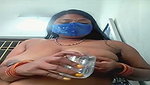 Desi Annty big boobs milking