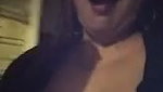 Indian couple boobs show outside road at night
