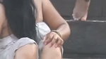 Aunty show her boob while changing outdoor