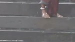 Aunty show her boob while changing outdoor