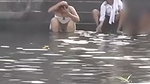 Aunty show her boob while changing outdoor