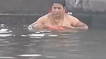 Aunty show her boob while changing outdoor