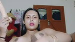 Desi Shemale play with dildo
