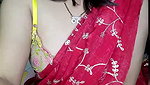 Bhabhi showing her boob in transparent blouse
