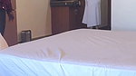 Hotel staff arranging bed  bhabhi wearing dress