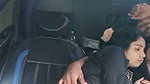 Desi couple romance in car on Highway side