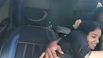 Desi couple romance in car on Highway side