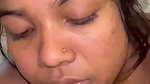 The boyfriend ejaculated on his girlfriends face