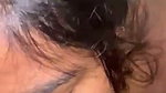 The boyfriend ejaculated on his girlfriends face