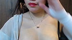 Beautiful girl showing her boob