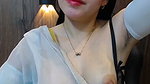 Beautiful girl showing her boob