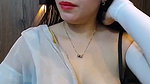 Beautiful girl showing her boob