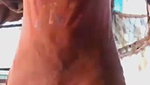 Village girl bathing  showing