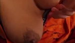 Beautiful housewife showing her boob