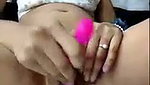 Beautiful housewife showing her wet pussy