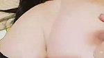 Beautiful sexy girl showing her huge soft boob