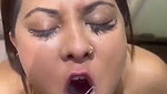 Boyfriend fuck slowly  cum tina face