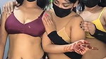 Three sexy ladies showing her beauty