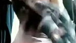Girlfriend show her bobbs on video call to her bf