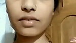 Girlfriend show her bobbs on video call to her bf