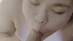 Chubby Virgin Cousin Sister Keeps on Sucking after Cumming