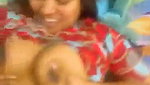 Punjabi girl showing her boob  enjoying
