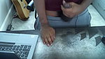 Desi boy jerking dick on table