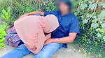 Stepsister riding  fuck Outdoor very risky public fucking