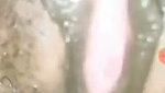 Hubby showing wife pussy in live