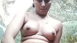 Beautiful girl fingering her pussy  boob pressing