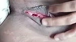 Beautiful girl fingering her pussy  boob pressing