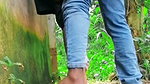 Sexy girl fucking in standing position with Boyfriend outdoor