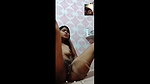 Sexy hot girl finger her pussy pissing  showing on vc